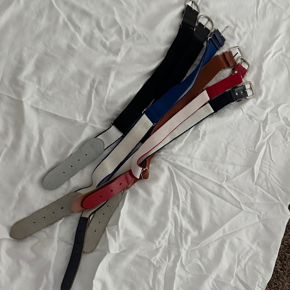 Boys baseball belts - can sell together or separately (red, black, blue, brown)